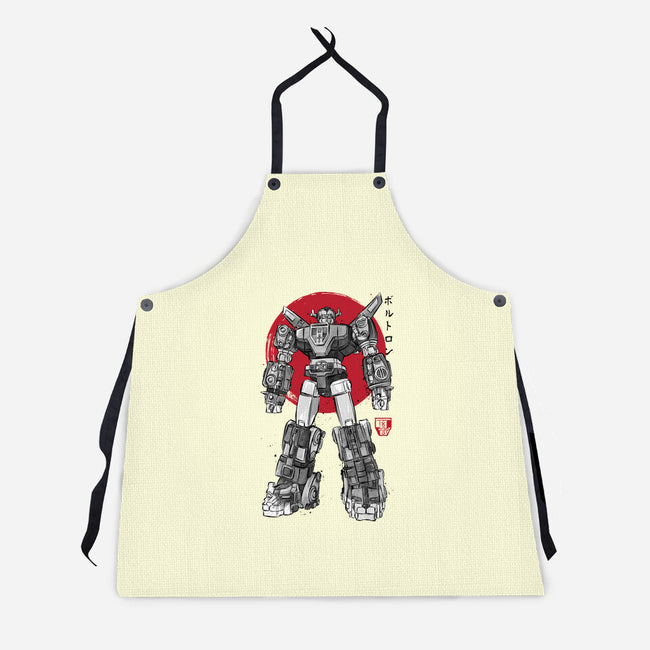 King Of The Beasts Sumi-e-Unisex-Kitchen-Apron-DrMonekers