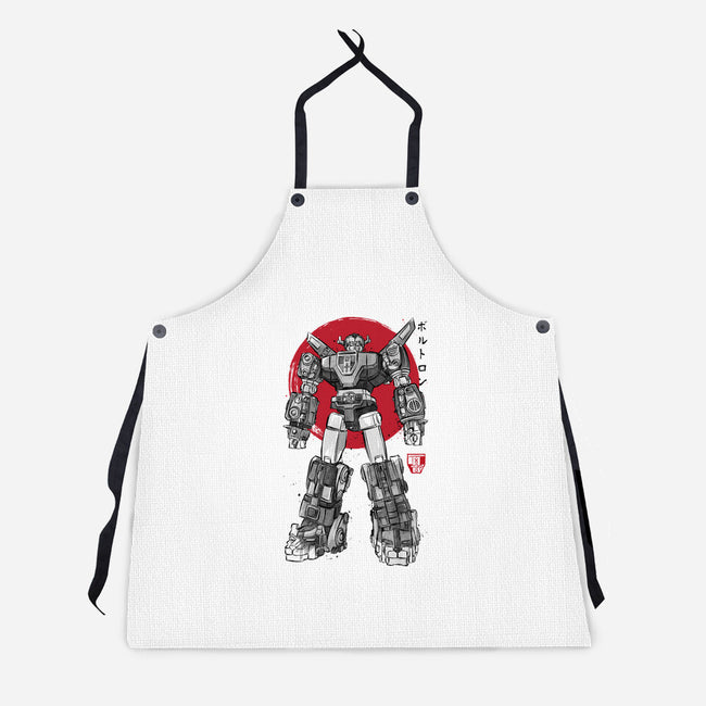 King Of The Beasts Sumi-e-Unisex-Kitchen-Apron-DrMonekers