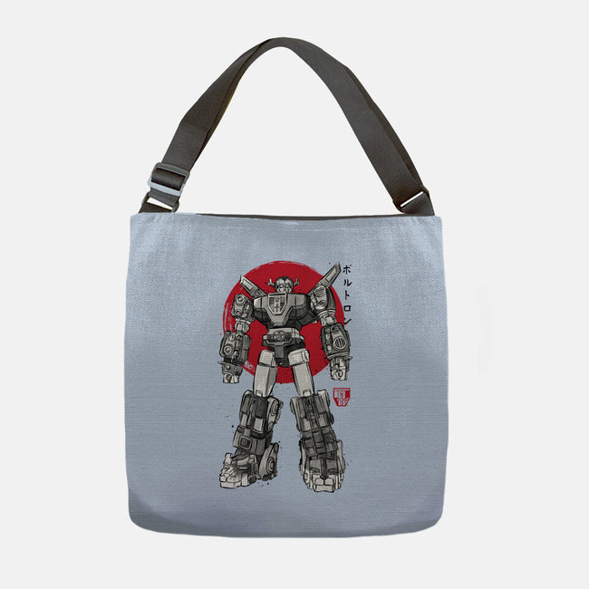 King Of The Beasts Sumi-e-None-Adjustable Tote-Bag-DrMonekers