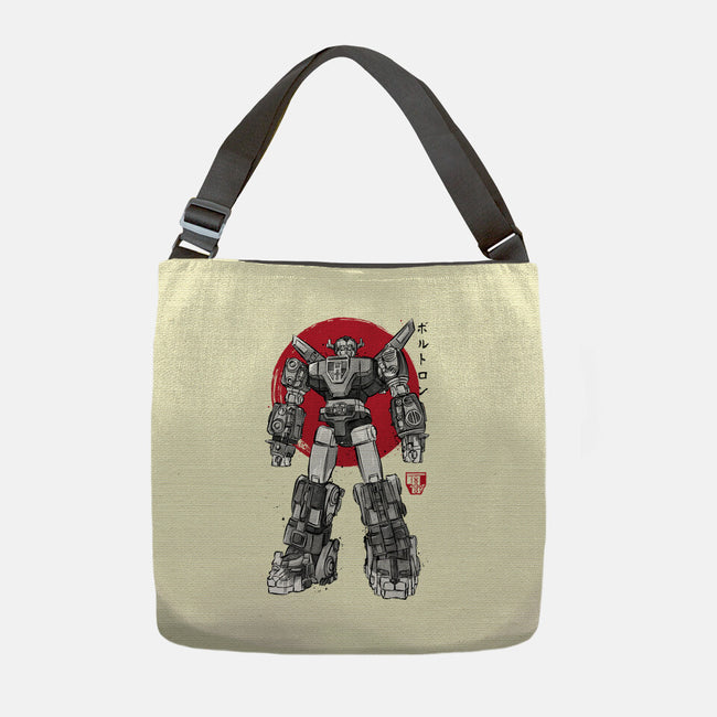 King Of The Beasts Sumi-e-None-Adjustable Tote-Bag-DrMonekers
