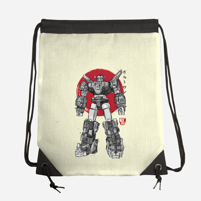King Of The Beasts Sumi-e-None-Drawstring-Bag-DrMonekers
