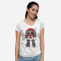 King Of The Beasts Sumi-e-Womens-V-Neck-Tee-DrMonekers