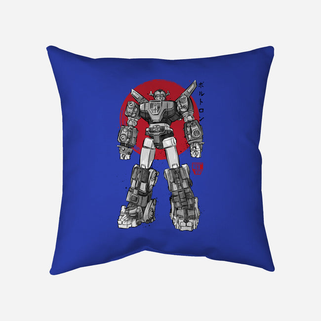 King Of The Beasts Sumi-e-None-Removable Cover w Insert-Throw Pillow-DrMonekers