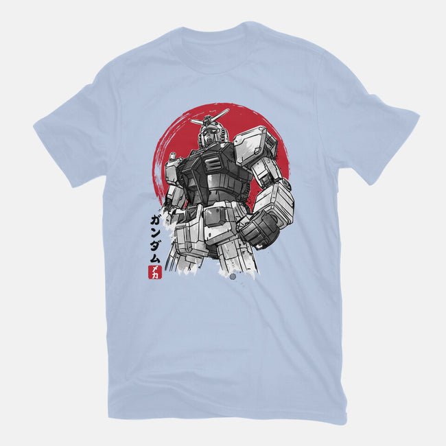 Gundam Sumi-e-Womens-Fitted-Tee-DrMonekers