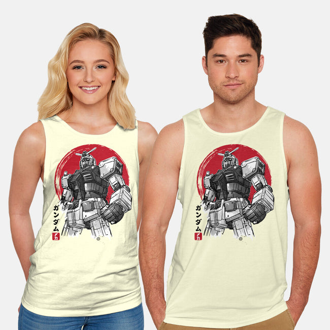Gundam Sumi-e-Unisex-Basic-Tank-DrMonekers