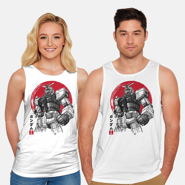 Gundam Sumi-e-Unisex-Basic-Tank-DrMonekers