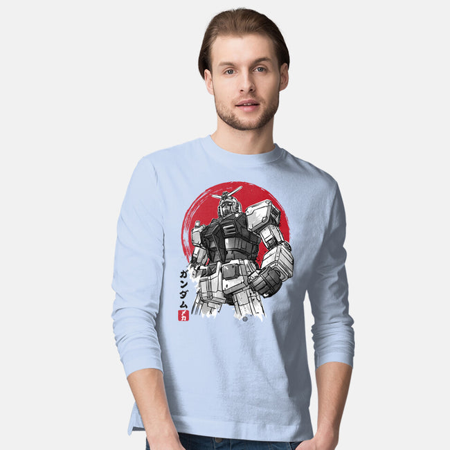 Gundam Sumi-e-Mens-Long Sleeved-Tee-DrMonekers