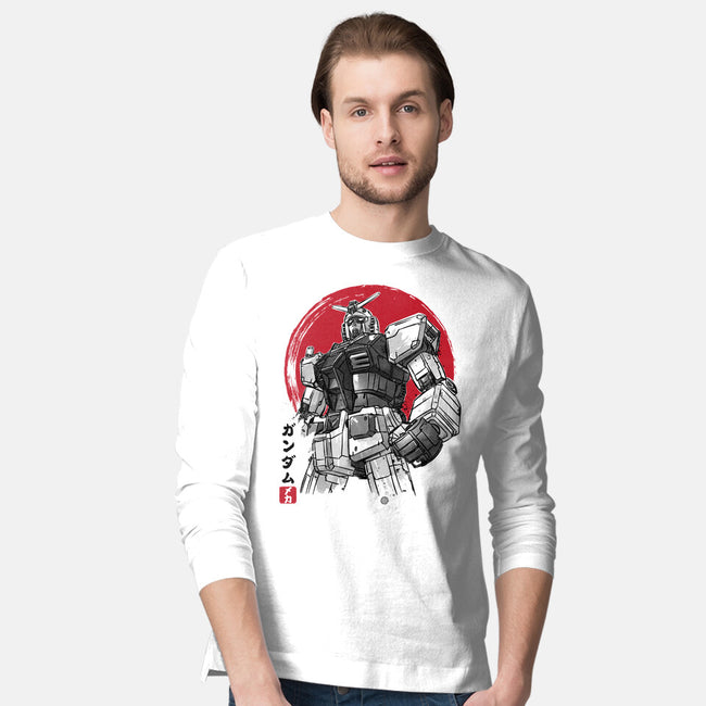Gundam Sumi-e-Mens-Long Sleeved-Tee-DrMonekers
