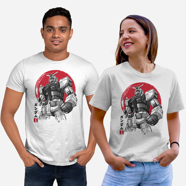 Gundam Sumi-e-Unisex-Basic-Tee-DrMonekers