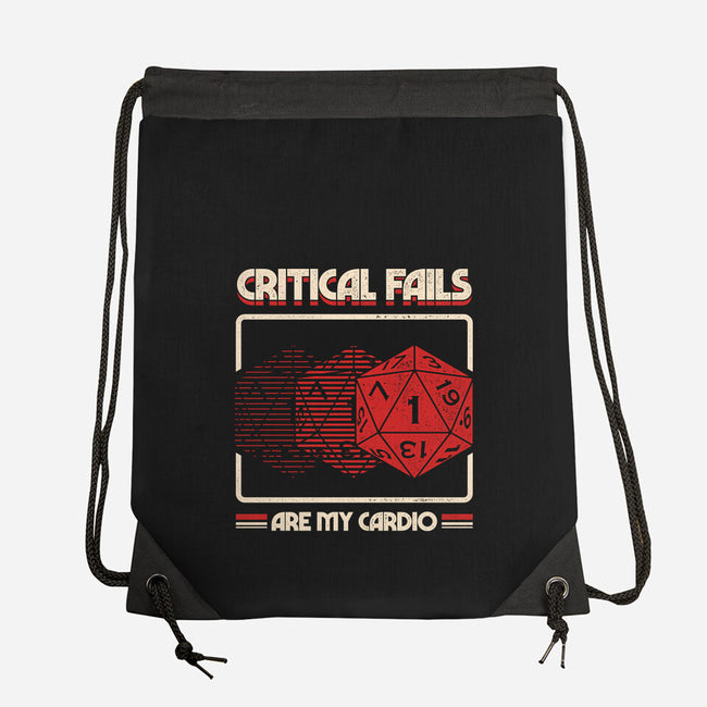 Critical Fails Are My Cardio-None-Drawstring-Bag-sachpica