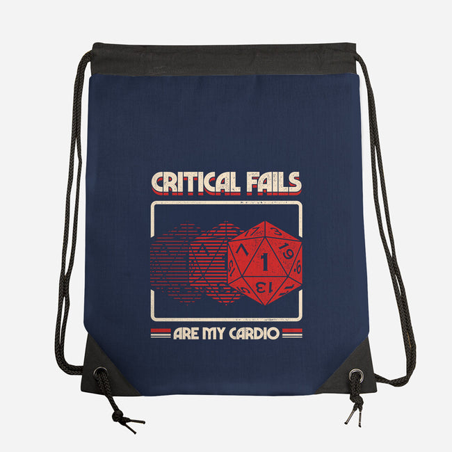 Critical Fails Are My Cardio-None-Drawstring-Bag-sachpica
