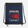 Critical Fails Are My Cardio-None-Drawstring-Bag-sachpica