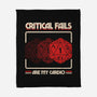 Critical Fails Are My Cardio-None-Fleece-Blanket-sachpica