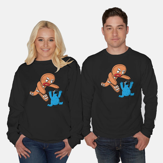 Kaiju Bread Man-Unisex-Crew Neck-Sweatshirt-naomori