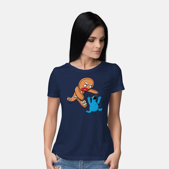 Kaiju Bread Man-Womens-Basic-Tee-naomori