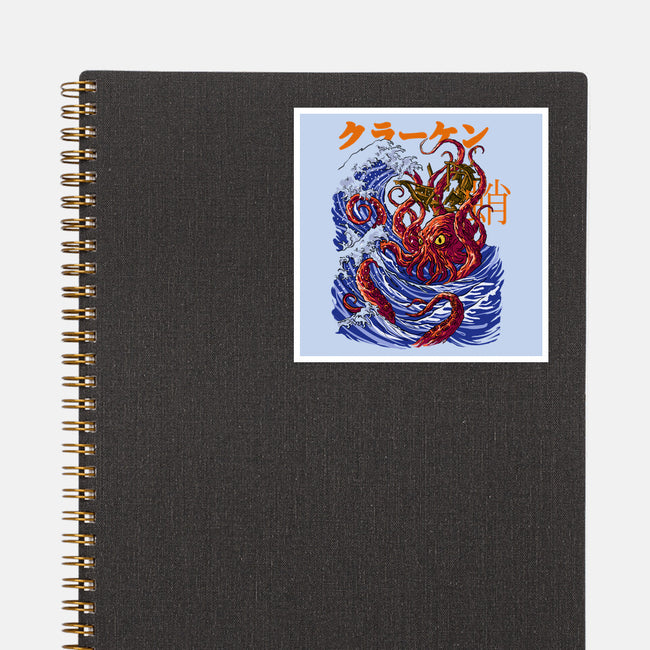 Kanagawa Kraken-None-Glossy-Sticker-fanfabio