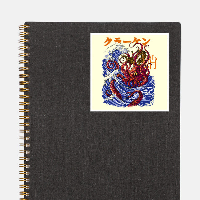 Kanagawa Kraken-None-Glossy-Sticker-fanfabio