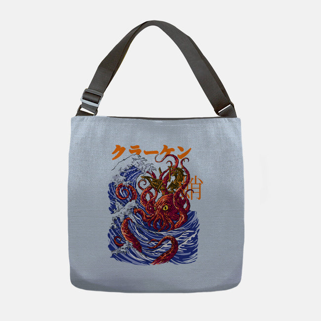Kanagawa Kraken-None-Adjustable Tote-Bag-fanfabio