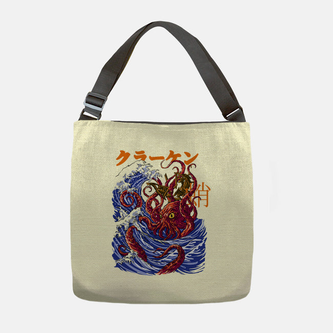 Kanagawa Kraken-None-Adjustable Tote-Bag-fanfabio