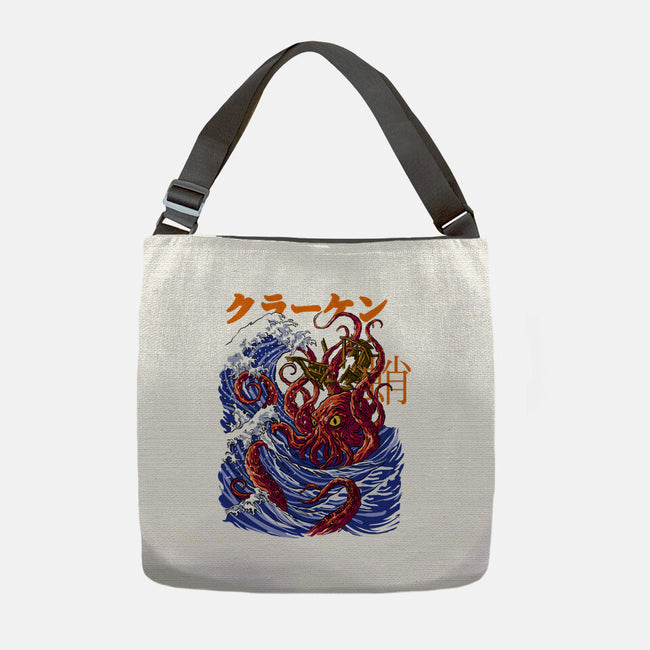 Kanagawa Kraken-None-Adjustable Tote-Bag-fanfabio