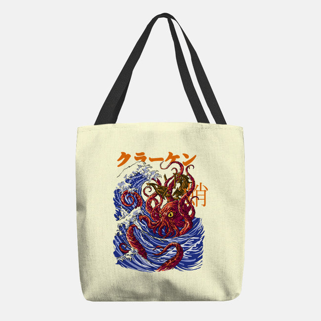 Kanagawa Kraken-None-Basic Tote-Bag-fanfabio