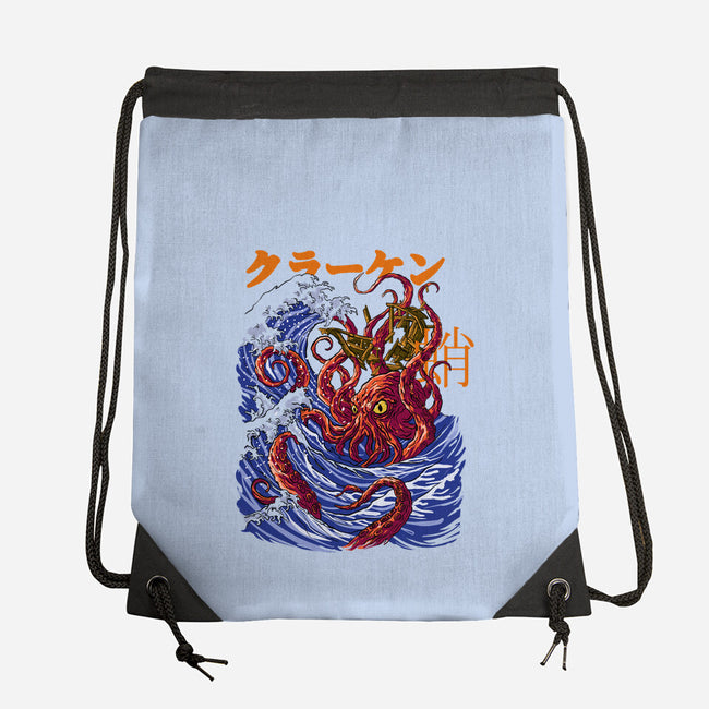 Kanagawa Kraken-None-Drawstring-Bag-fanfabio