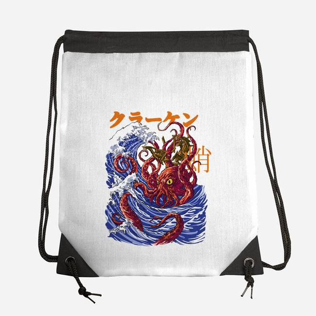 Kanagawa Kraken-None-Drawstring-Bag-fanfabio