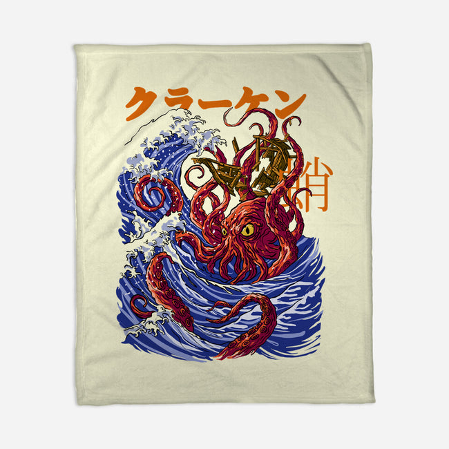 Kanagawa Kraken-None-Fleece-Blanket-fanfabio