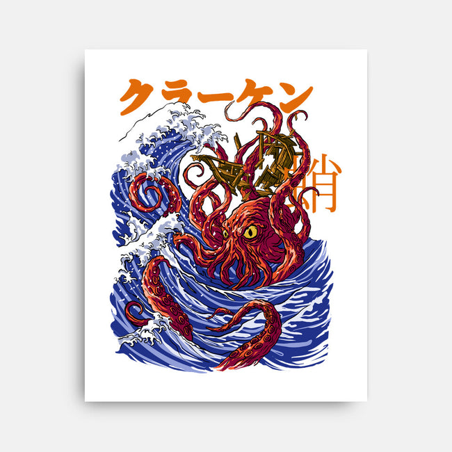 Kanagawa Kraken-None-Stretched-Canvas-fanfabio