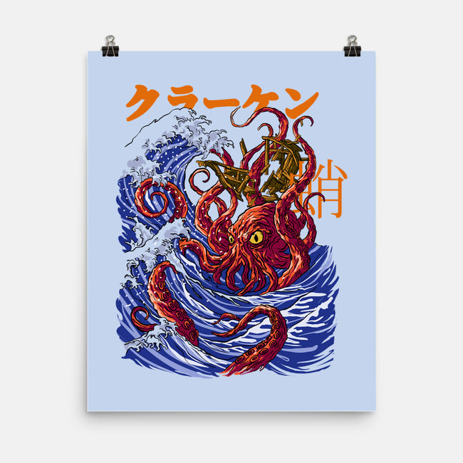Kanagawa Kraken-None-Matte-Poster-fanfabio
