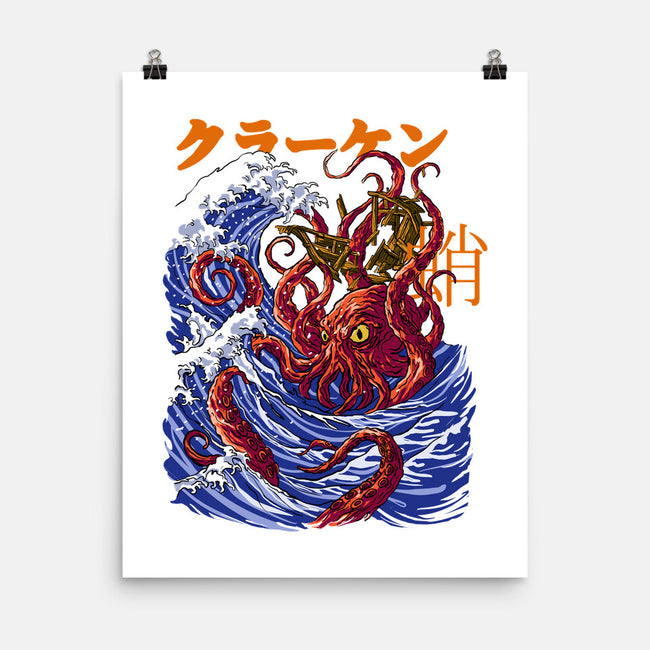 Kanagawa Kraken-None-Matte-Poster-fanfabio