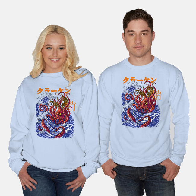 Kanagawa Kraken-Unisex-Crew Neck-Sweatshirt-fanfabio