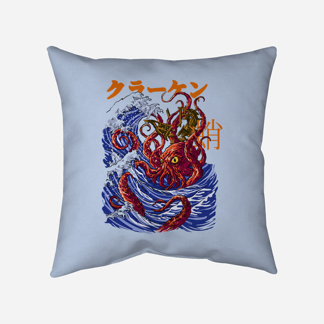 Kanagawa Kraken-None-Removable Cover w Insert-Throw Pillow-fanfabio