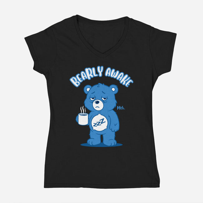 Sleepy Bear-Womens-V-Neck-Tee-Tronyx79