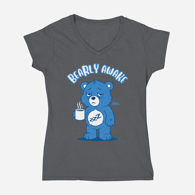 Sleepy Bear-Womens-V-Neck-Tee-Tronyx79