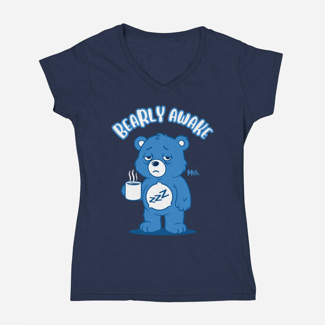 Sleepy Bear-Womens-V-Neck-Tee-Tronyx79