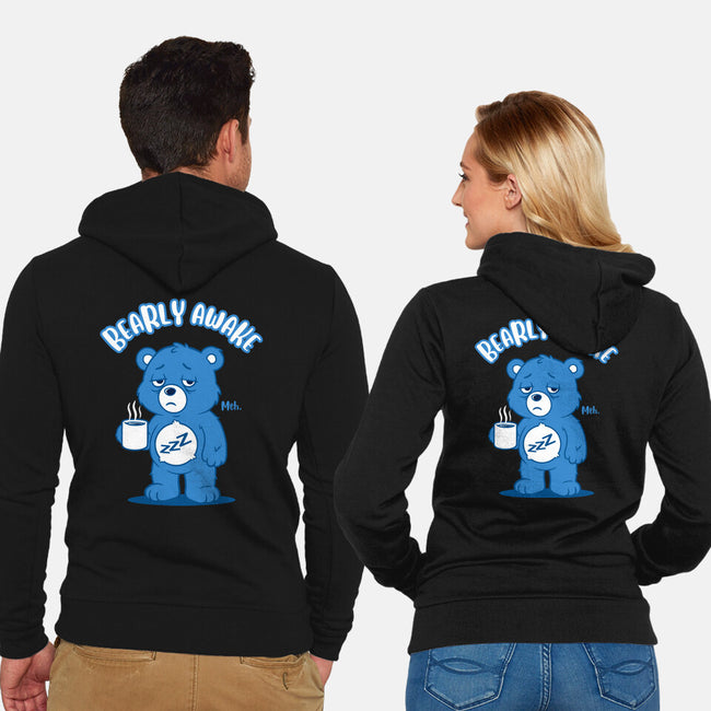 Sleepy Bear-Unisex-Zip-Up-Sweatshirt-Tronyx79