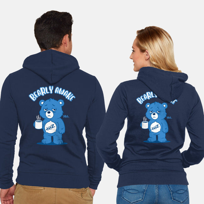 Sleepy Bear-Unisex-Zip-Up-Sweatshirt-Tronyx79