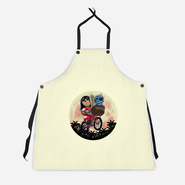 Flying Alien Dog-Unisex-Kitchen-Apron-rmatix