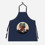 Flying Alien Dog-Unisex-Kitchen-Apron-rmatix