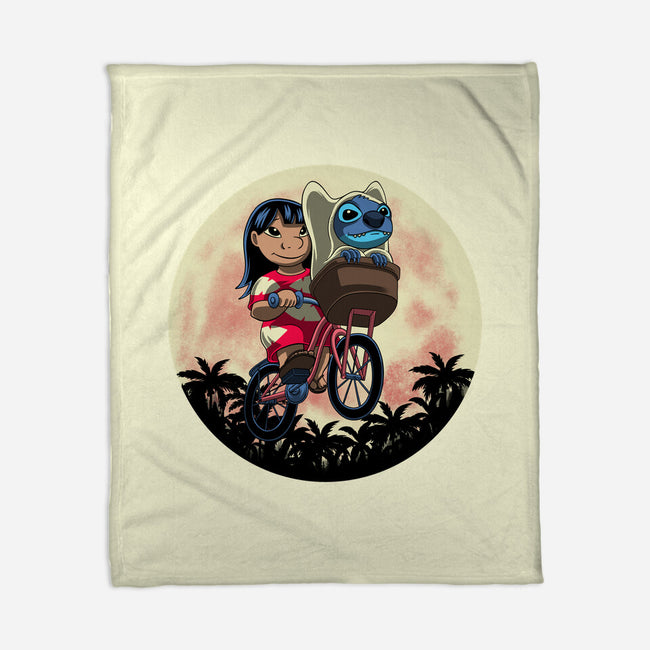 Flying Alien Dog-None-Fleece-Blanket-rmatix