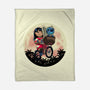 Flying Alien Dog-None-Fleece-Blanket-rmatix