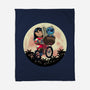 Flying Alien Dog-None-Fleece-Blanket-rmatix