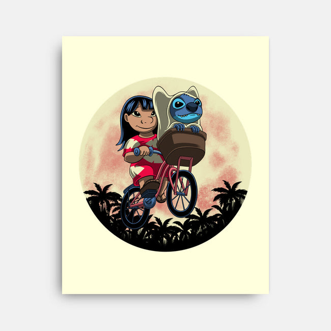 Flying Alien Dog-None-Stretched-Canvas-rmatix