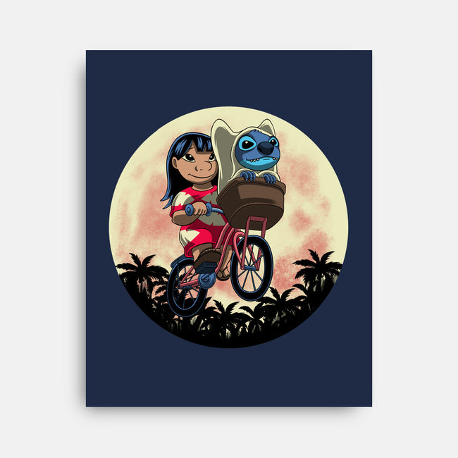 Flying Alien Dog-None-Stretched-Canvas-rmatix