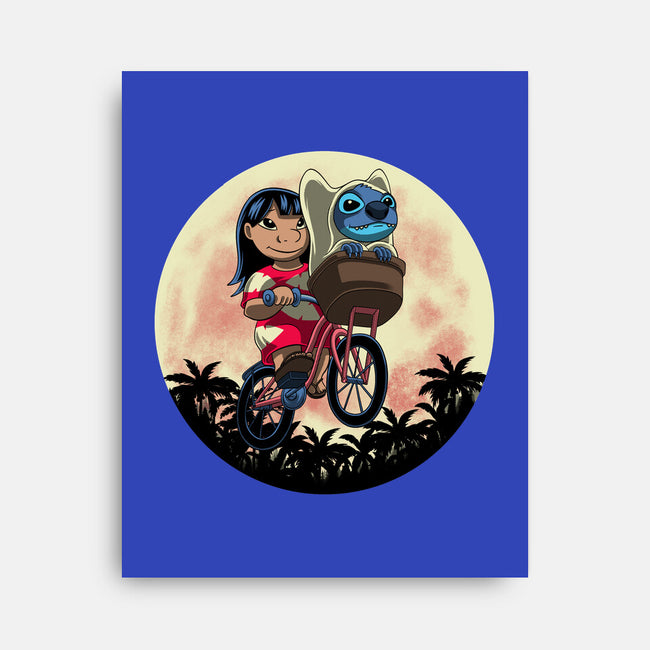 Flying Alien Dog-None-Stretched-Canvas-rmatix