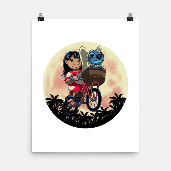 Flying Alien Dog-None-Matte-Poster-rmatix
