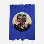 Flying Alien Dog-None-Polyester-Shower Curtain-rmatix