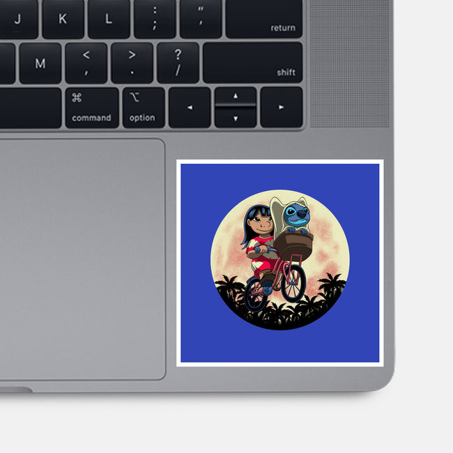 Flying Alien Dog-None-Glossy-Sticker-rmatix