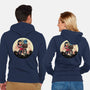Flying Alien Dog-Unisex-Zip-Up-Sweatshirt-rmatix
